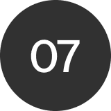 Circular icon with number seven